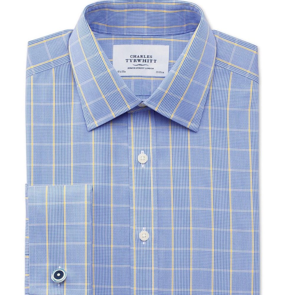 Charles Tyrwhitt Glen Plaid Slim Dress Shirt 16/36